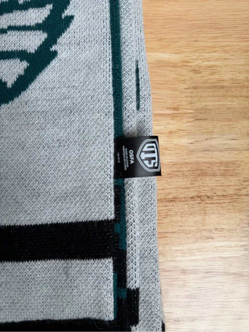 NFL Philadelphia Eagles Teal, White & Black Knit Scarf